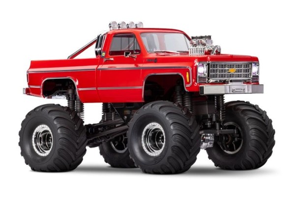 Traxxas 98064-1-RED TRX-4MT Chevy K10 4x4 red 1/18 Monster-Truck RTR Brushed, with battery/USB-charger