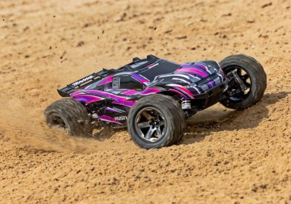 Traxxas 67376-4-PINK Rustler 4x4 VXL HD pink 1/10 Stadium-Truck RTR Brushless, w/o battery/charger