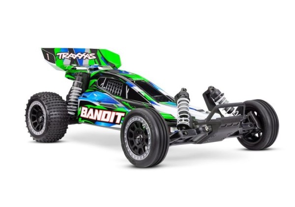 Traxxas 24254-8-GRN Bandit green 1/10 2WD Bandit RTR Brushed, HD, w battery/4A-USB-C-charger